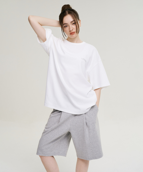 LAZYBEE(レイジービー)の「ワンタックジャイアントフィットフレッシュバミューダパンツ W メランジグレー(その他パンツ・レディース・グレー・SMALL/MEDIUM/LARGE/X-LARGE/XX-LARGE)」の11枚目の写真