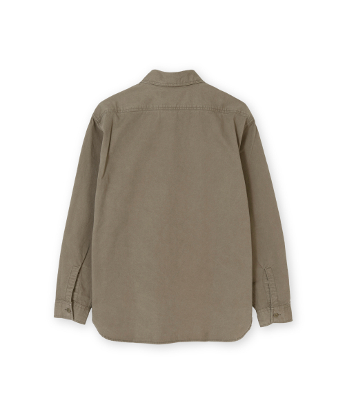 BROWNYARD（ブラウンヤード）の「W ウォッシュドワークシャツ、ダークベージュ（シャツ/ブラウス・レディース・その他・2/1）」の2枚目の写真