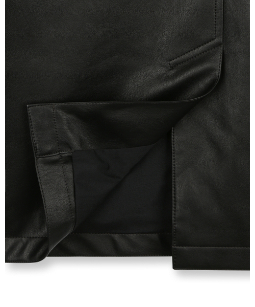 BESLOW(ビースロー)の「COLLARLESS JACKET LEATHER BLACK(テーラードジャケット・メンズ・その他・SMALL/MEDIUM/LARGE/X-LARGE)」の5枚目の写真