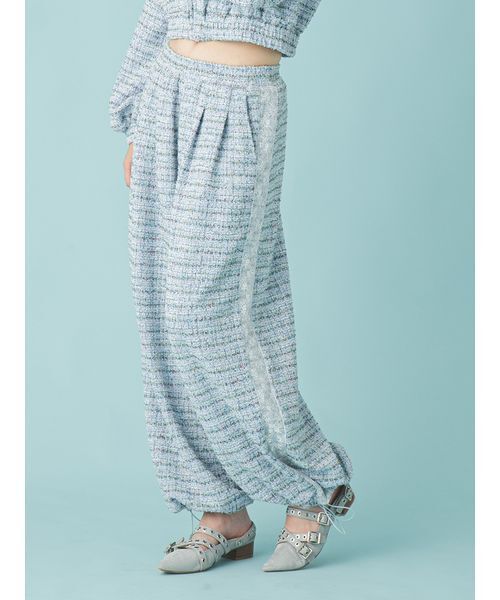 FURFUR(ファーファー)の「ツイーディトラックパンツ(その他パンツ・レディース・ブラック/サックスブルー/ピンク・0/1)」の2枚目の写真