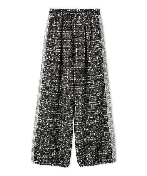 FURFUR(ファーファー)の「ツイーディトラックパンツ(その他パンツ・レディース・ブラック/サックスブルー/ピンク・0/1)」の1枚目の写真