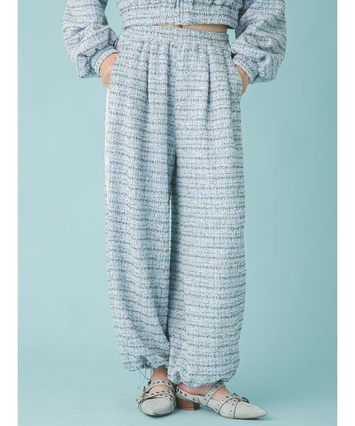 FURFUR(ファーファー)の「ツイーディトラックパンツ(その他パンツ・レディース・ブラック/サックスブルー/ピンク・0/1)」の5枚目の写真