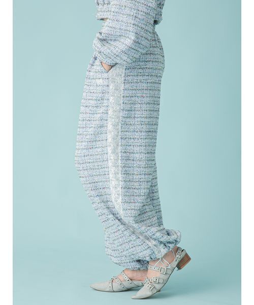 FURFUR(ファーファー)の「ツイーディトラックパンツ(その他パンツ・レディース・ブラック/サックスブルー/ピンク・0/1)」の7枚目の写真