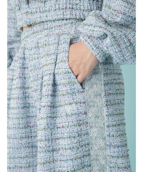 FURFUR(ファーファー)の「ツイーディトラックパンツ(その他パンツ・レディース・ブラック/サックスブルー/ピンク・0/1)」の8枚目の写真