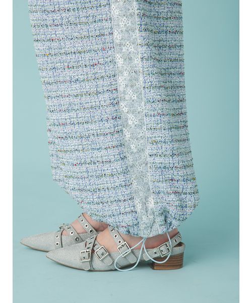 FURFUR(ファーファー)の「ツイーディトラックパンツ(その他パンツ・レディース・ブラック/サックスブルー/ピンク・0/1)」の9枚目の写真