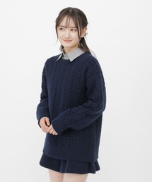 GLOBAL WORK | ゆったりニットSETUP/AND YUA ANY/599711(ワンピース)