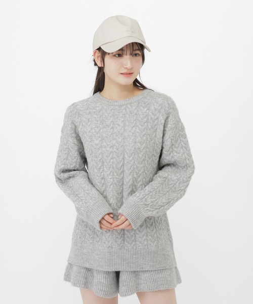 GLOBAL WORK（グローバルワーク）の「ゆったりニットSETUP/AND YUA ANY/599711（ワンピース・キッズ・ネイビー/杢グレー・SMALL/MEDIUM）」の8枚目の写真