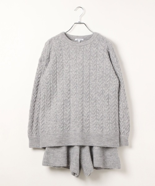 GLOBAL WORK（グローバルワーク）の「ゆったりニットSETUP/AND YUA ANY/599711（ワンピース・キッズ・ネイビー/杢グレー・SMALL/MEDIUM）」の18枚目の写真