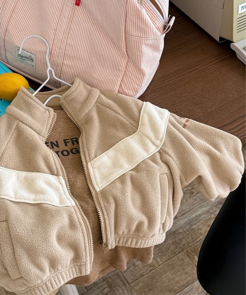 aimoha(アイモハ)の「【aimoha-KIDS-】キッズ ボアジップアップブルゾン (AW)(ブルゾン・キッズ・ネイビー/ベージュ・120/90/100/110/130)」の15枚目の写真