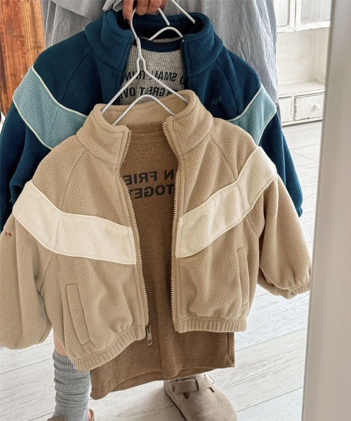 aimoha(アイモハ)の「【aimoha-KIDS-】キッズ ボアジップアップブルゾン (AW)(ブルゾン・キッズ・ネイビー/ベージュ・120/90/100/110/130)」の14枚目の写真