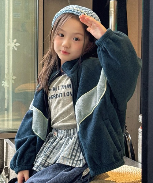 aimoha(アイモハ)の「【aimoha-KIDS-】キッズ ボアジップアップブルゾン (AW)(ブルゾン・キッズ・ネイビー/ベージュ・120/90/100/110/130)」の13枚目の写真