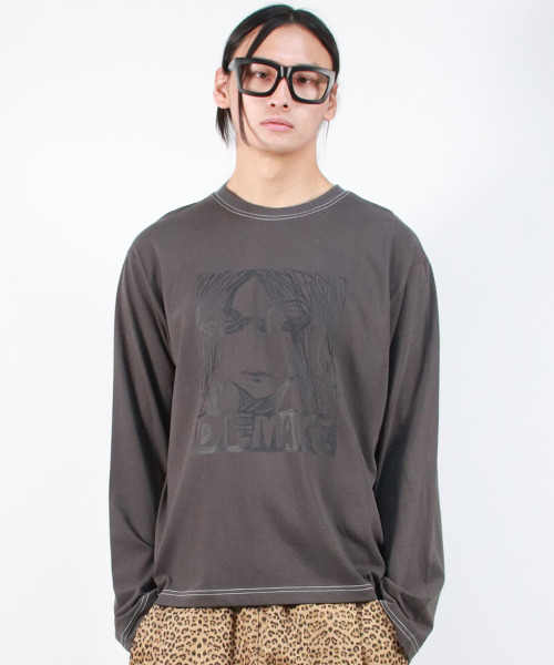 DEMARC(ドゥマーク)の「M MARC ILLUST STITCH BOXY LONG SLEEVE - Charcoal(Tシャツ/カットソー・メンズ・その他・MEDIUM/LARGE)」の4枚目の写真