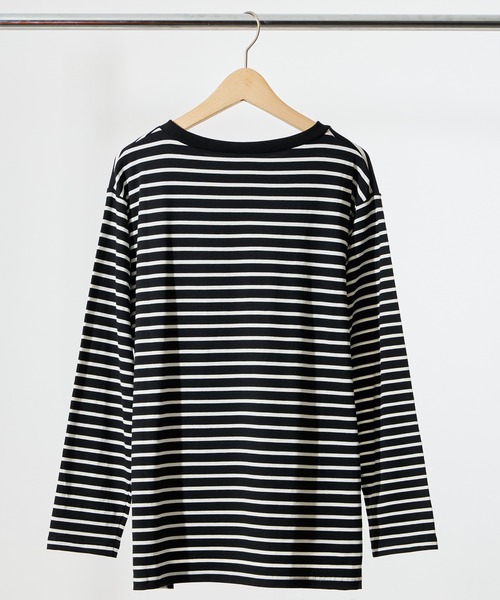 salle de bal(サルデバル)の「【 Ado Mizumori / 水森亜土 】 ボーダーロングスリーブTEE WNI(Tシャツ/カットソー・レディース・ブラック/ブルー・FREE)」の3枚目の写真