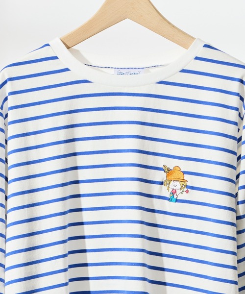salle de bal(サルデバル)の「【 Ado Mizumori / 水森亜土 】 ボーダーロングスリーブTEE WNI(Tシャツ/カットソー・レディース・ブラック/ブルー・FREE)」の5枚目の写真