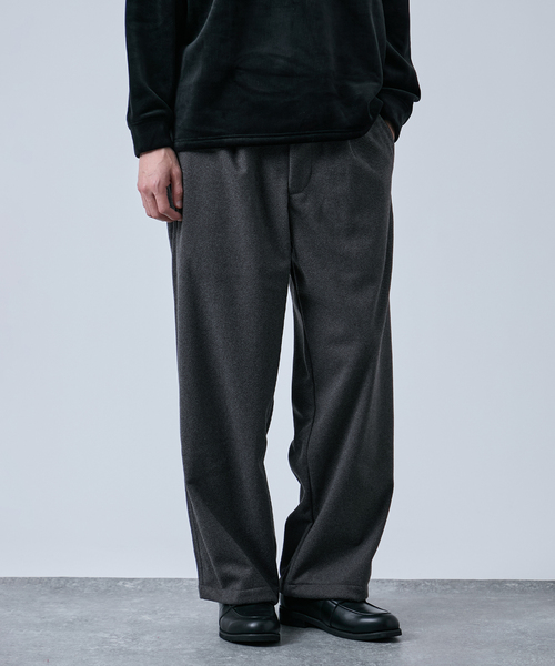 B.C STOCK(ベーセーストック)の「ウールライクフランネル オーバーパンツ(その他パンツ・メンズ・チャコールグレー/ブラック/グレー・MEDIUM/LARGE)」の3枚目の写真