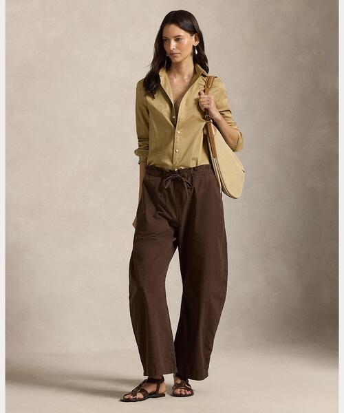POLO RALPH LAUREN（ポロ ラルフ ローレン）の「クラシック フィット コットン ツイル シャツ（シャツ/ブラウス・レディース・ブラウン系5・L/M/S/XL/XS/XXS）」の6枚目の写真