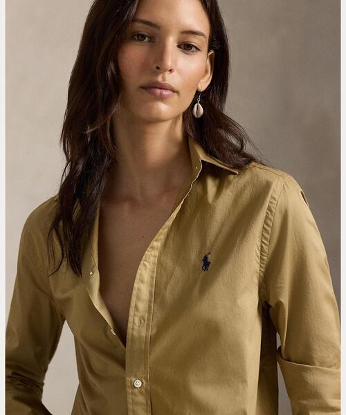 POLO RALPH LAUREN（ポロ ラルフ ローレン）の「クラシック フィット コットン ツイル シャツ（シャツ/ブラウス・レディース・ブラウン系5・L/M/S/XL/XS/XXS）」の4枚目の写真
