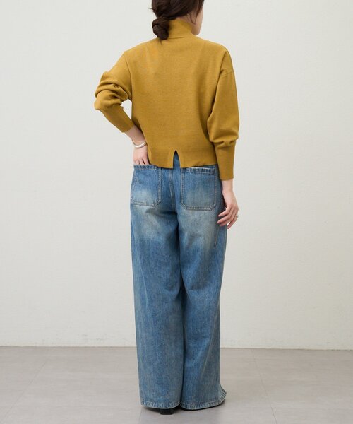 SHENERY(シーナリー)の「総針ハイネックニット(ニット/セーター・レディース・チャコールグレー/イエロー/オフホワイト/ブラック・FREE)」の16枚目の写真