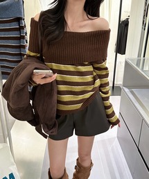 ボーダー オフショルダー」に該当するトップスファッション通販 - ZOZOTOWN