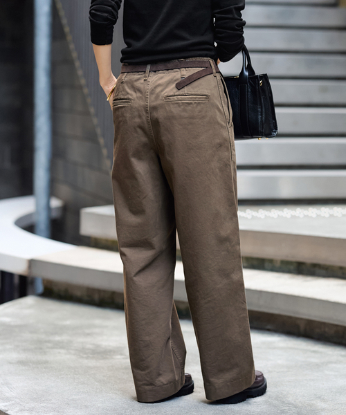 FRAMeWORK（フレームワーク）の「≪追加≫OVER SIZED CHINO パンツ（チノパンツ・レディース・ベージュ/ブラウン・36/40/38）」の3枚目の写真