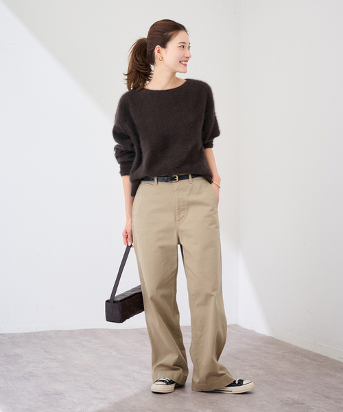 FRAMeWORK（フレームワーク）の「≪追加≫OVER SIZED CHINO パンツ（チノパンツ・レディース・ベージュ/ブラウン・36/40/38）」の4枚目の写真