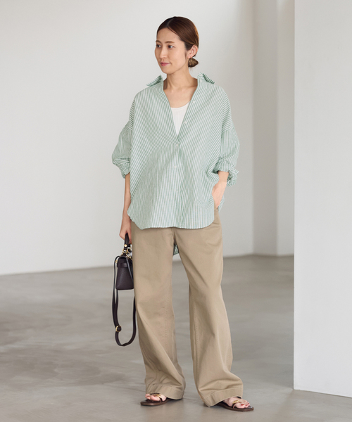 FRAMeWORK（フレームワーク）の「≪追加≫OVER SIZED CHINO パンツ（チノパンツ・レディース・ベージュ/ブラウン・36/40/38）」の12枚目の写真