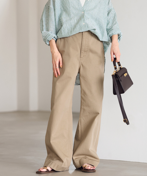 FRAMeWORK（フレームワーク）の「≪追加≫OVER SIZED CHINO パンツ（チノパンツ・レディース・ベージュ/ブラウン・36/40/38）」の15枚目の写真