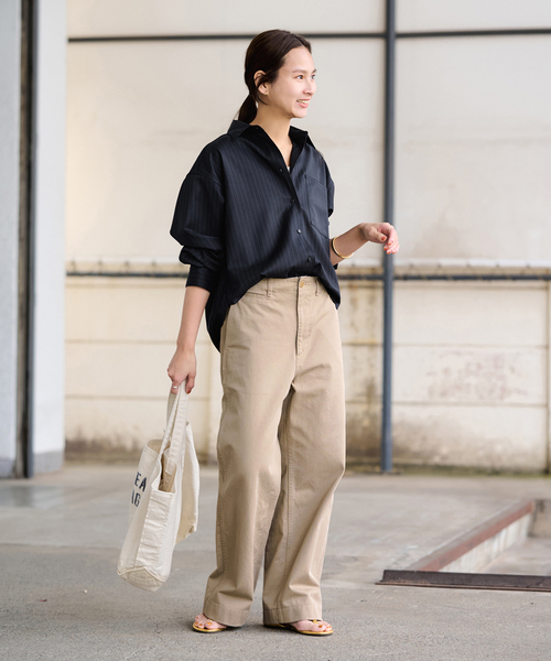 FRAMeWORK（フレームワーク）の「≪追加≫OVER SIZED CHINO パンツ（チノパンツ・レディース・ベージュ/ブラウン・36/40/38）」の19枚目の写真