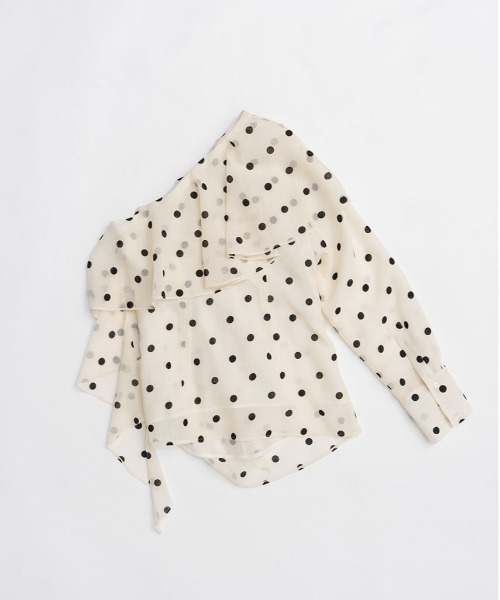 PRANK PROJECT(プランクプロジェクト)の「【2026Spring Pre-Order】ワンショルラッフルトップ / One-Shoulder Ruffled Top(その他トップス・レディース・ブラック/アイボリー・FREE)」の19枚目の写真