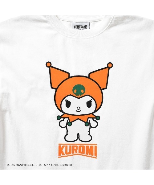 sanrio（サンリオ）の「サンリオキャラクターズ × ホームゲーム [HOMEGAME] - クロミ 半袖 Tシャツ [KUROMI HG COLOR TEE WHITE HG2501105]（Tシャツ/カットソー・レディース・ホワイト・LARGE/MEDIUM/SMALL/X-LARGE）」の2枚目の写真