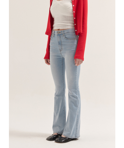BUTTON UP（ボタンアップ）の「クラシックウォッシュドロングブーツカットデニム（デニムパンツ・レディース・その他・SMALL/LARGE/MEDIUM）」の3枚目の写真
