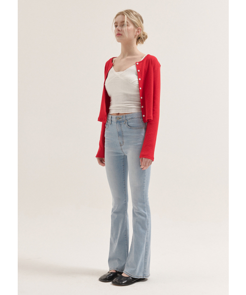 BUTTON UP（ボタンアップ）の「クラシックウォッシュドロングブーツカットデニム（デニムパンツ・レディース・その他・SMALL/LARGE/MEDIUM）」の4枚目の写真
