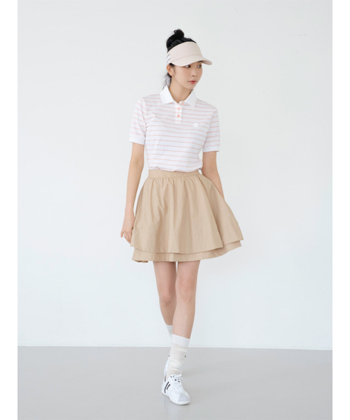 NITINA（ニティナ）の「シャイニーダブルフレアスカートBG（スカート・レディース・ベージュ・SMALL/MEDIUM）」の4枚目の写真