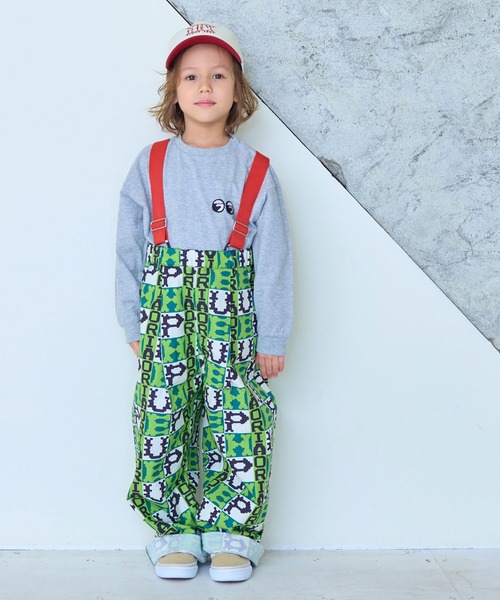 MARKEY'S（マーキーズ）の「ツイル総柄エヴォルブサロペット（サロペット/オーバーオール・キッズ・イエロー系その他/ブラック系その他/グリーン系その他/レッド系その他・150/120/110/100/90/140/130）」の3枚目の写真