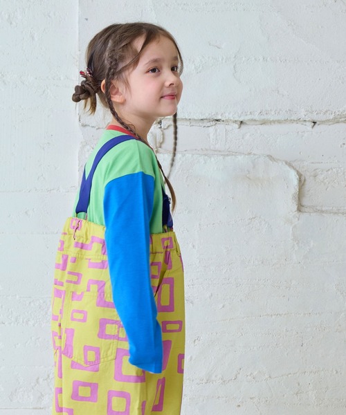 MARKEY'S（マーキーズ）の「ツイル総柄エヴォルブサロペット（サロペット/オーバーオール・キッズ・イエロー系その他/ブラック系その他/グリーン系その他/レッド系その他・150/120/110/100/90/140/130）」の14枚目の写真