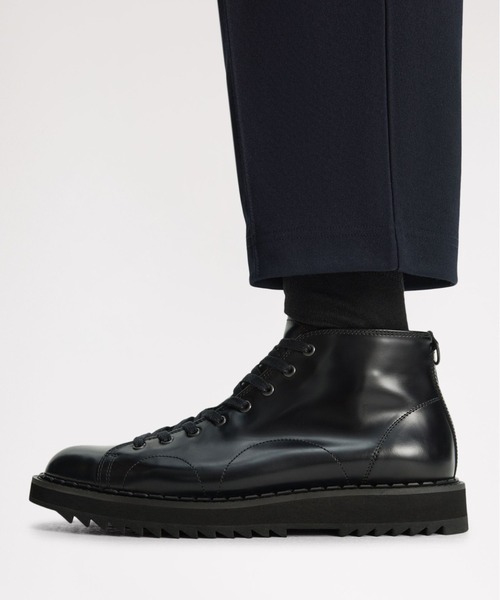 FRED PERRY(フレッドペリー)の「George Cox X Fred Perry Monkey Boot Leather(ブーツ・メンズ・ブラック/マルーン・24cm/25cm/26cm/27cm/28cm/23cm)」の3枚目の写真