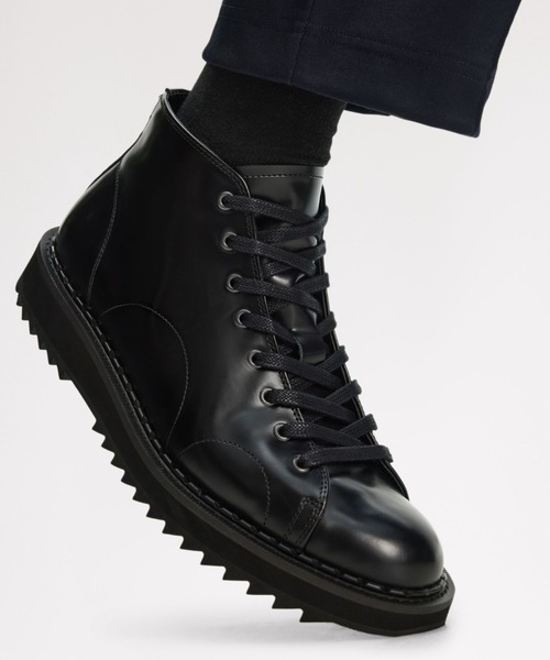 FRED PERRY(フレッドペリー)の「George Cox X Fred Perry Monkey Boot Leather(ブーツ・メンズ・ブラック/マルーン・24cm/25cm/26cm/27cm/28cm/23cm)」の4枚目の写真