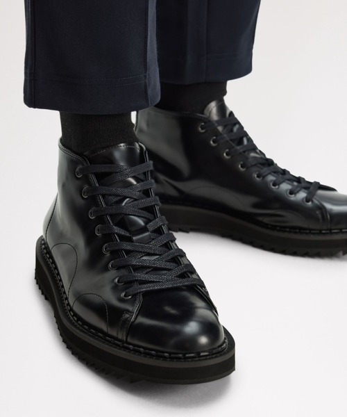 FRED PERRY(フレッドペリー)の「George Cox X Fred Perry Monkey Boot Leather(ブーツ・メンズ・ブラック/マルーン・24cm/25cm/26cm/27cm/28cm/23cm)」の5枚目の写真