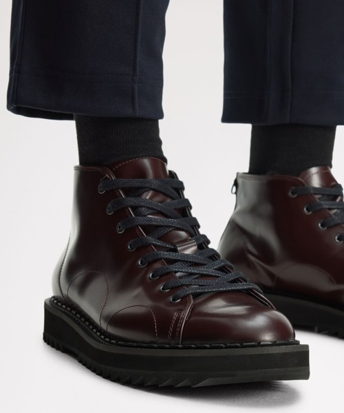 FRED PERRY(フレッドペリー)の「George Cox X Fred Perry Monkey Boot Leather(ブーツ・メンズ・ブラック/マルーン・24cm/25cm/26cm/27cm/28cm/23cm)」の19枚目の写真