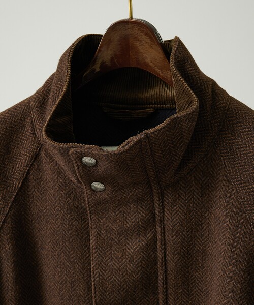 Traditional Weatherwear（トラディショナルウェザーウェア）の「【Traditional Weatherwear】ELGIN LONG エルガン ロング ヒートツイード /スタンドカラーコート（ステンカラーコート・メンズ・ブラック/ベージュ/ブラウン・M/L）」の4枚目の写真