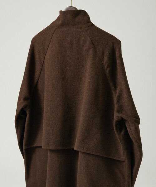 Traditional Weatherwear（トラディショナルウェザーウェア）の「【Traditional Weatherwear】ELGIN LONG エルガン ロング ヒートツイード /スタンドカラーコート（ステンカラーコート・メンズ・ブラック/ベージュ/ブラウン・M/L）」の5枚目の写真