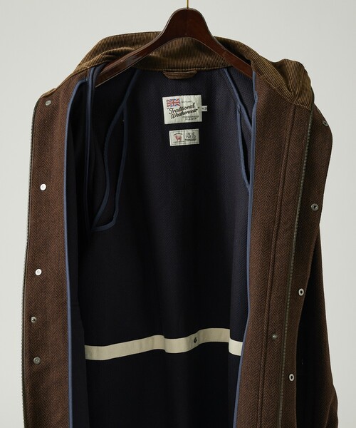 Traditional Weatherwear（トラディショナルウェザーウェア）の「【Traditional Weatherwear】ELGIN LONG エルガン ロング ヒートツイード /スタンドカラーコート（ステンカラーコート・メンズ・ブラック/ベージュ/ブラウン・M/L）」の11枚目の写真