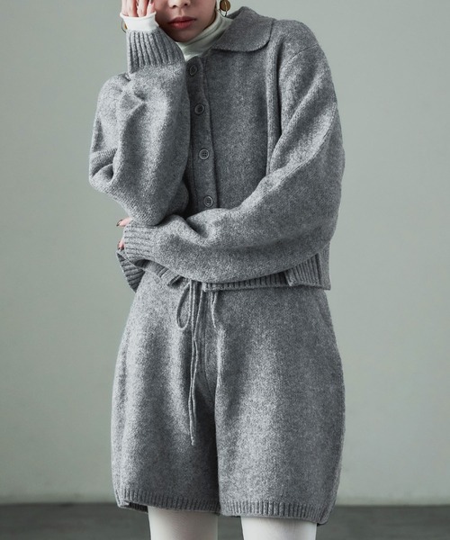 Fashion Letter（ファッションレター）の「セットアップ対応 ニットクロップドカーディガン（カーディガン/ボレロ・レディース・ブラック/ブラウン/チャコールグレー/グレー・M）」の20枚目の写真