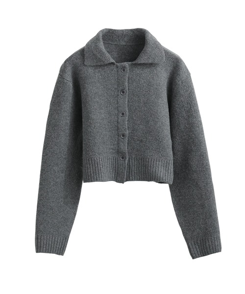 Fashion Letter（ファッションレター）の「セットアップ対応 ニットクロップドカーディガン（カーディガン/ボレロ・レディース・ブラック/ブラウン/チャコールグレー/グレー・M）」の13枚目の写真