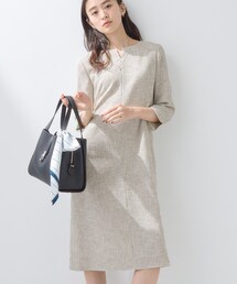 INDIVI | 【軽量／SETUP可能】ストレッチツイードAラインワンピース(ワンピース)