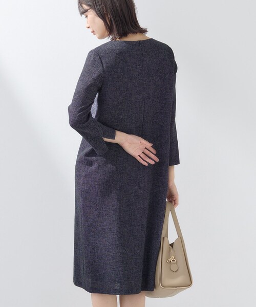 INDIVI（インディヴィ）の「【軽量／セレモニー／SETUP可能】ストレッチツイードAラインワンピース（ワンピース・レディース・ホワイト系4/ベージュ系その他7/ネイビー系3・05/40/38/36/19/15 /13）」の12枚目の写真