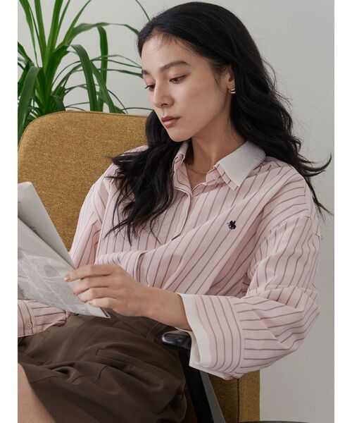 LAGUNAMOON（ラグナムーン）の「【POLO BCSコラボ】レイヤードカラーカフスシャツ 春服（シャツ/ブラウス・レディース・ホワイト/イエロー/ブルー/ピンク・FREE）」の5枚目の写真