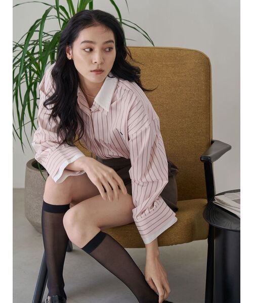 LAGUNAMOON（ラグナムーン）の「【POLO BCSコラボ】レイヤードカラーカフスシャツ 春服（シャツ/ブラウス・レディース・ホワイト/イエロー/ブルー/ピンク・FREE）」の6枚目の写真