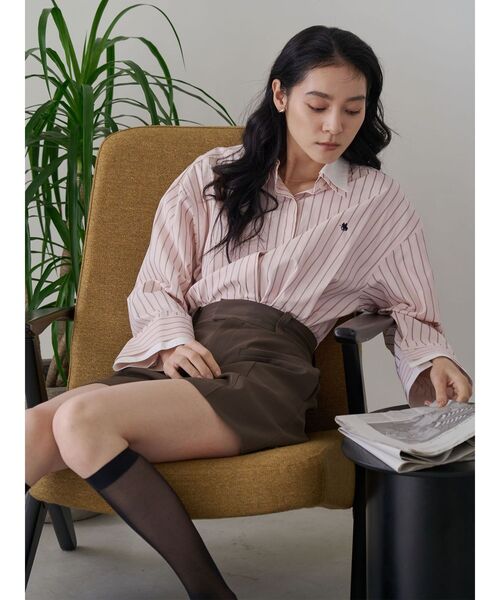 LAGUNAMOON（ラグナムーン）の「【POLO BCSコラボ】レイヤードカラーカフスシャツ 春服（シャツ/ブラウス・レディース・ホワイト/イエロー/ブルー/ピンク・FREE）」の7枚目の写真