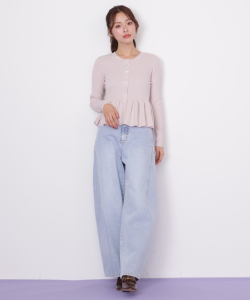 JILL by JILL STUART（ジルバイジルスチュアート）の「◇ラメモールペプラムニット（ニット/セーター・レディース・グレー/イエロー/ピンク・FREE）」の20枚目の写真